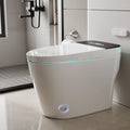 Smart Toilet with Bidet Built In ADA Height 17.7', One Piece Tankless Bidet Toilet with Auto Open Close, Foam Shield, Voice Control Modern Elongated Toilet with Heated Seat, Warm Water & Dryer