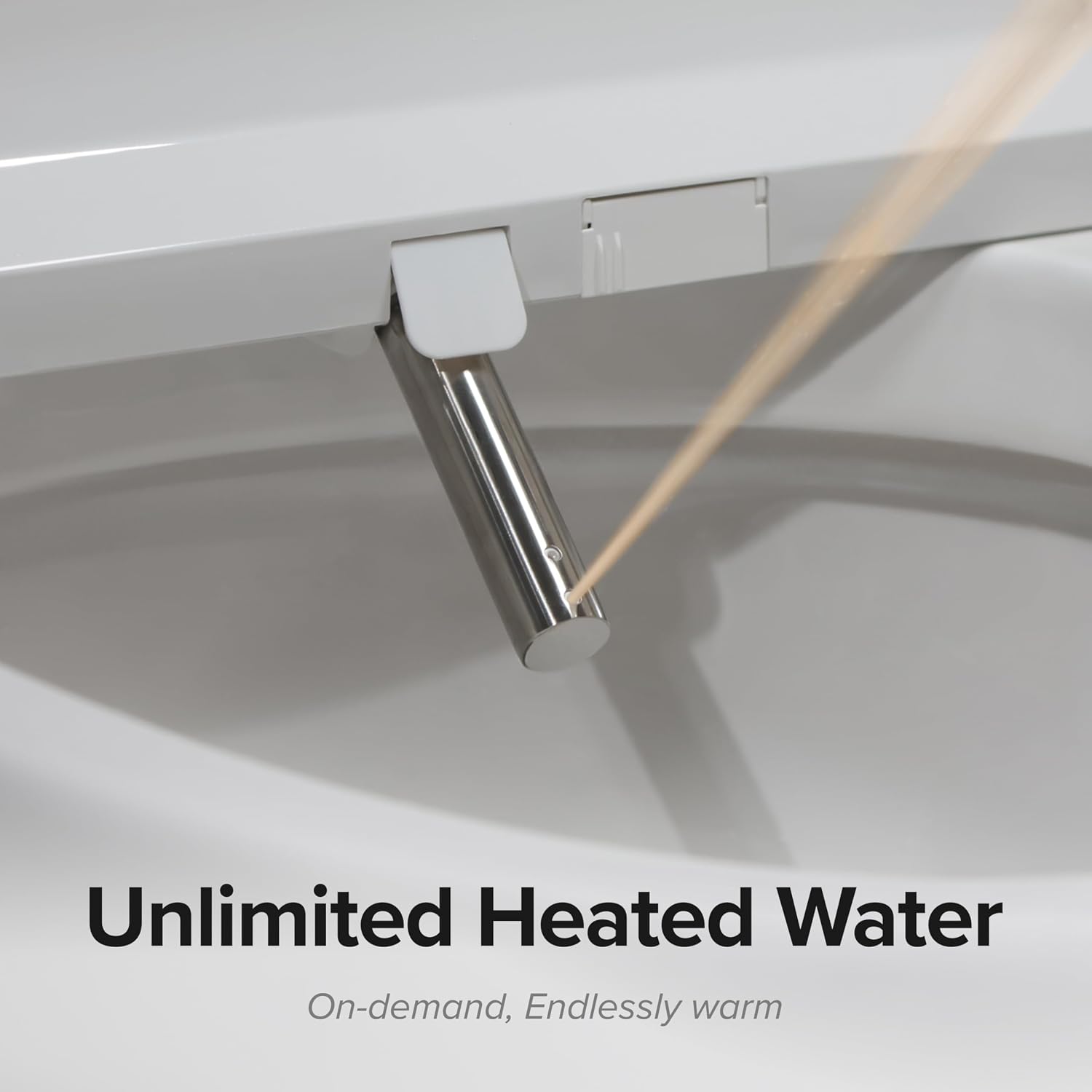 SmartBidet® SB-1200 Luxury Advanced Electric Smart Bidet Elongated White Toilet Seat, with Remote control, Endless Warm Water with LED Night Light, Slim Profile