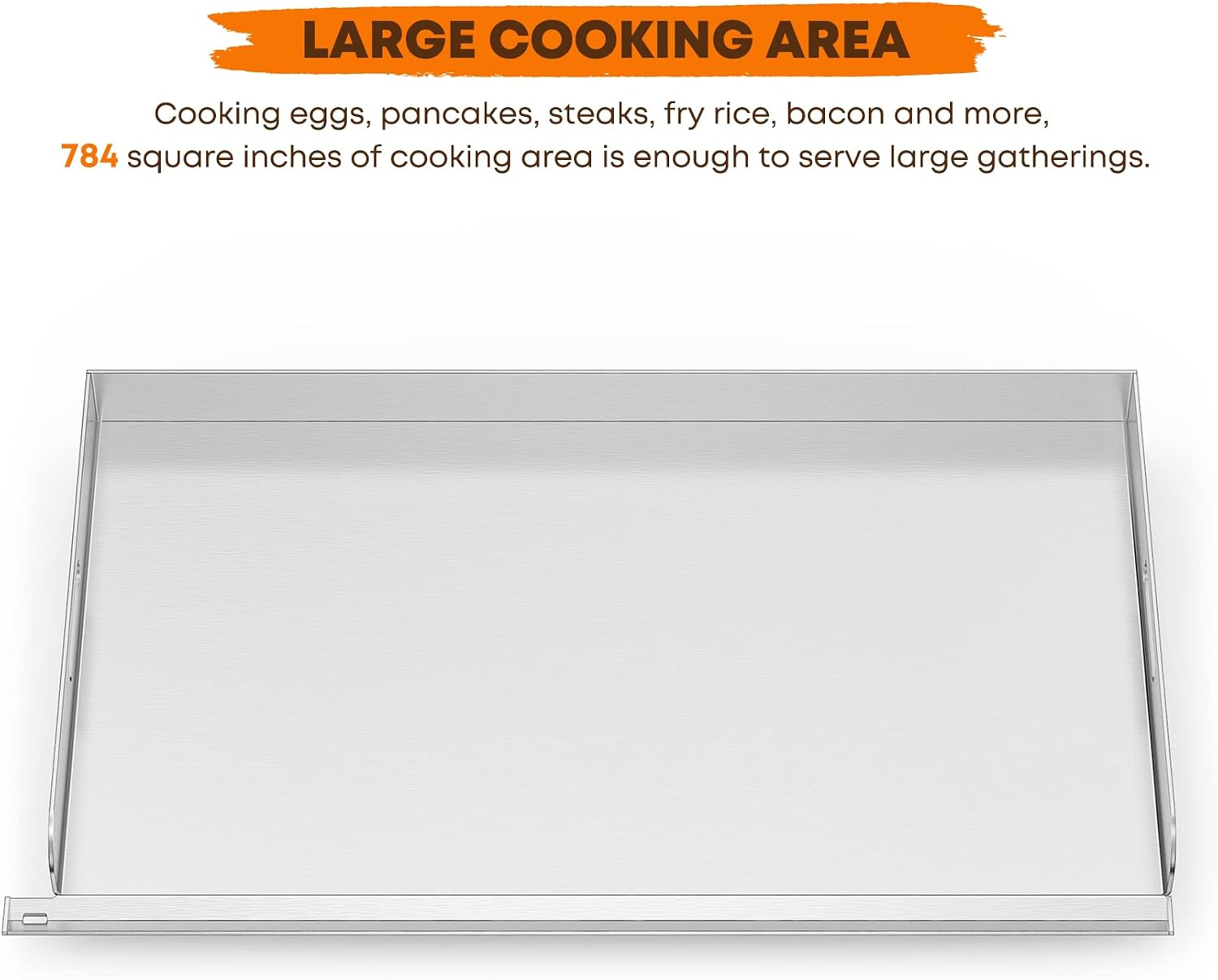 Stanbroil Flat Top Griddle for Royal Gourmet GB4001 GB4001B 4-Burner Gas Grill Griddle, 36-inch Stainless Steel Griddle Replacement Top with Handles and Front Grease Management System