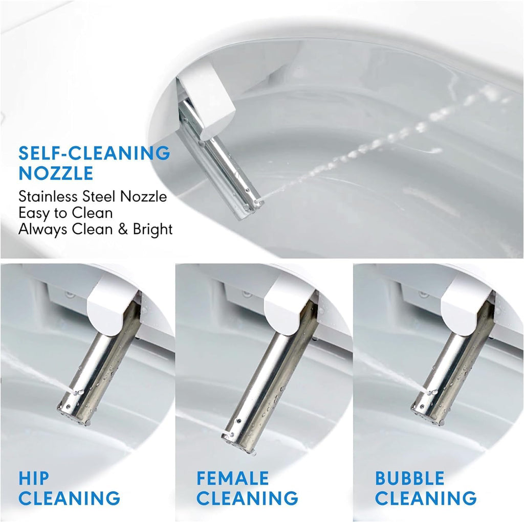 Z1 Bidet Toilet Seat, Bidet Attachment for Toilet Warm Water, Elongated Heated Toilet Seat with Quite Close, Electric Smart Air Dryer, Customizable Washing Modes for Ultimate Comfort