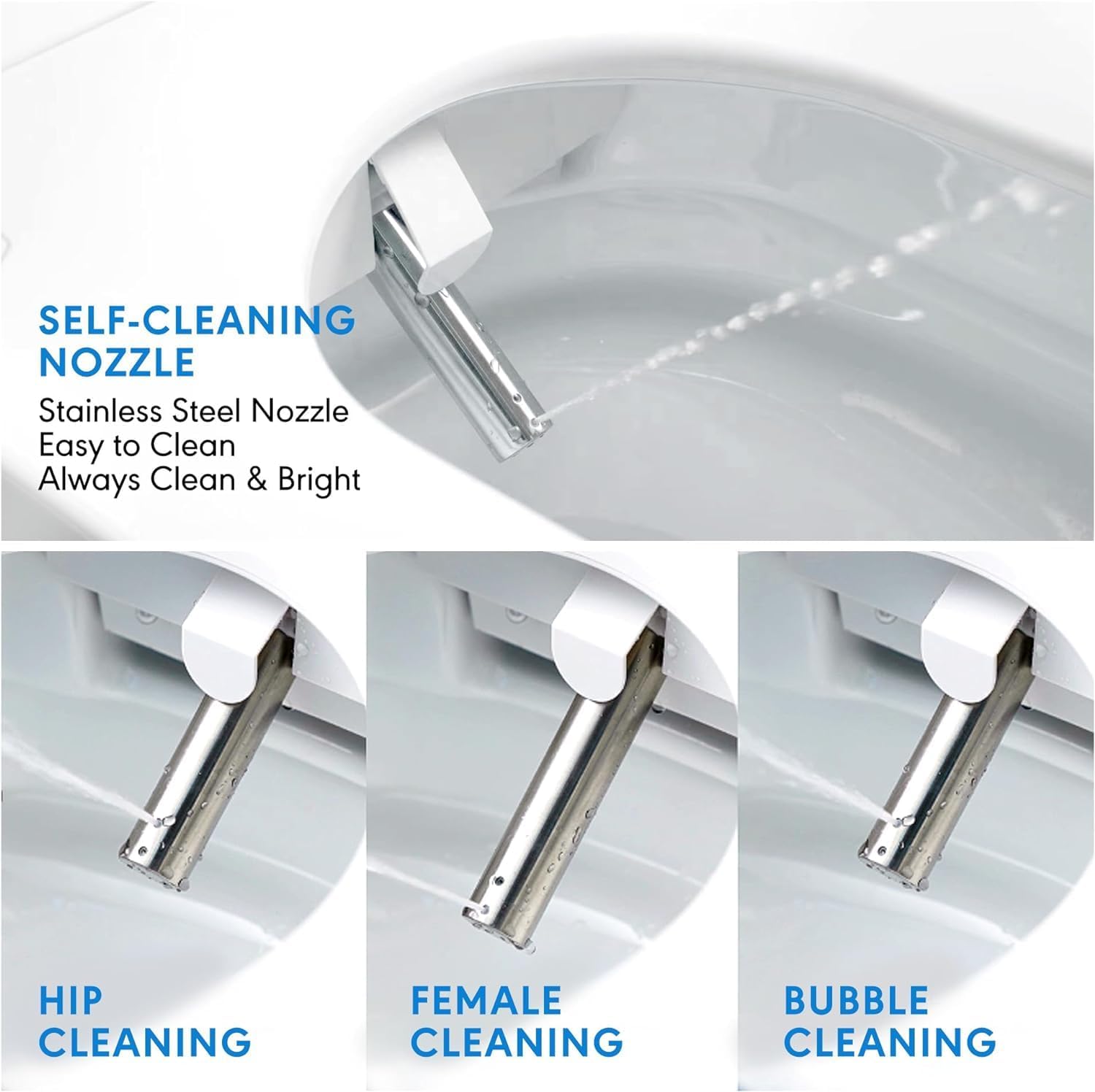 Z1 Bidet Toilet Seat, Bidet Attachment for Toilet Warm Water, Elongated Heated Toilet Seat with Quite Close, Electric Smart Air Dryer, Customizable Washing Modes for Ultimate Comfort