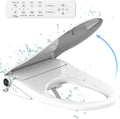 iliD Smart Max Bidet Toilet Seat, Electric Elongated Ecoseat with Four Cleaning Modes, Auto Open/Close, Wider Seat, Ultra Slim, Female Wash and Rear Wash