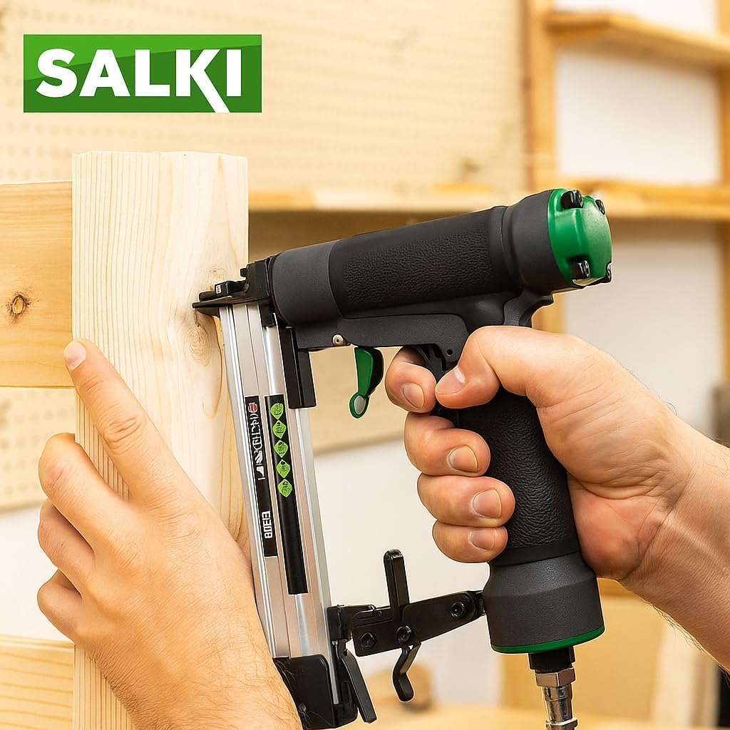 CSK B12 Compressed Air Nailer - Pneumatic Nail Gun, Wood Nailer for Carpentry, Compatible with BRAD AX 1.2 Nails from 10 to 50 mm