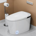 Smart Toilet with Bidet Built-in, Heated Seat, Booster Pump Assisted, Auto Flush, Warm Water, Air Dryer, Deodorization, Modern Smart Toilets for Bathrooms, White