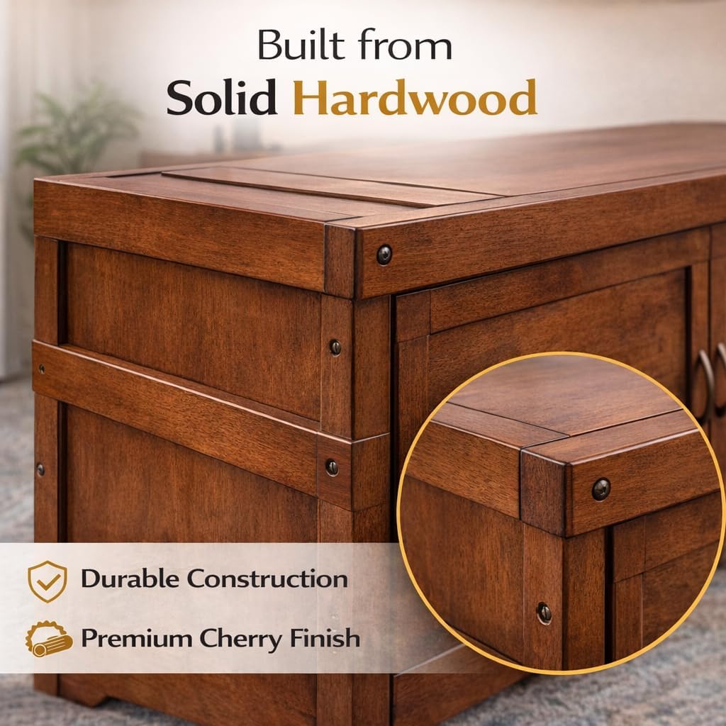 NIGHT & DAY Furniture Murphy Cube Cabinet Bed (Cherry)