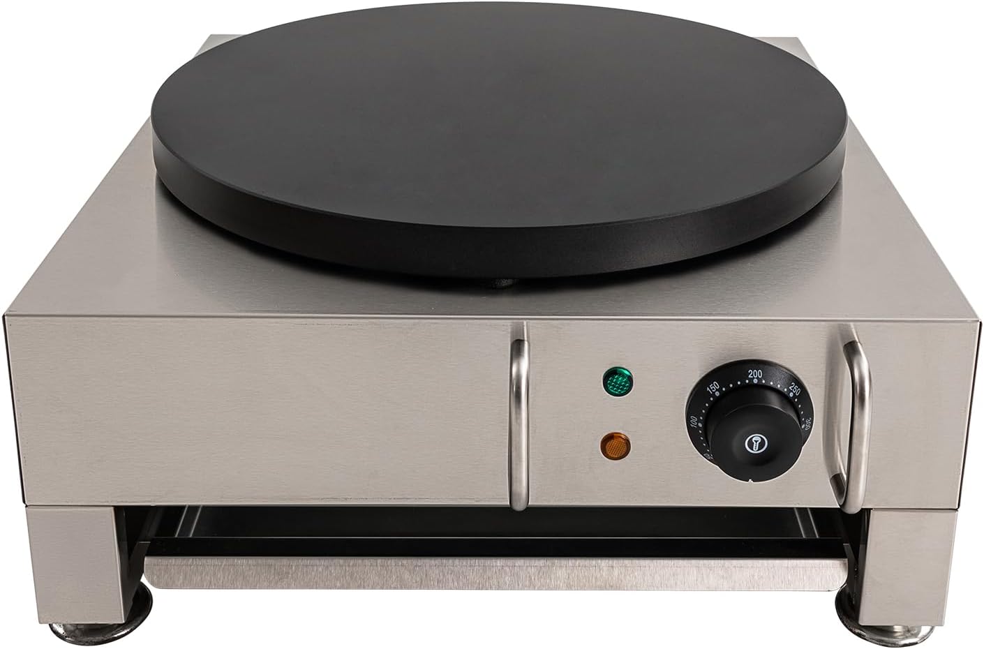 Commercial Electric Crepe Maker, 2200W 16 Inch Nonstick Crepe Pan Electric Crepe Griddle, Large Round Commercial Crepe Machine 122°F-572°F Temp. Range for Crepes, Blintzes, Tortillas, Eggs