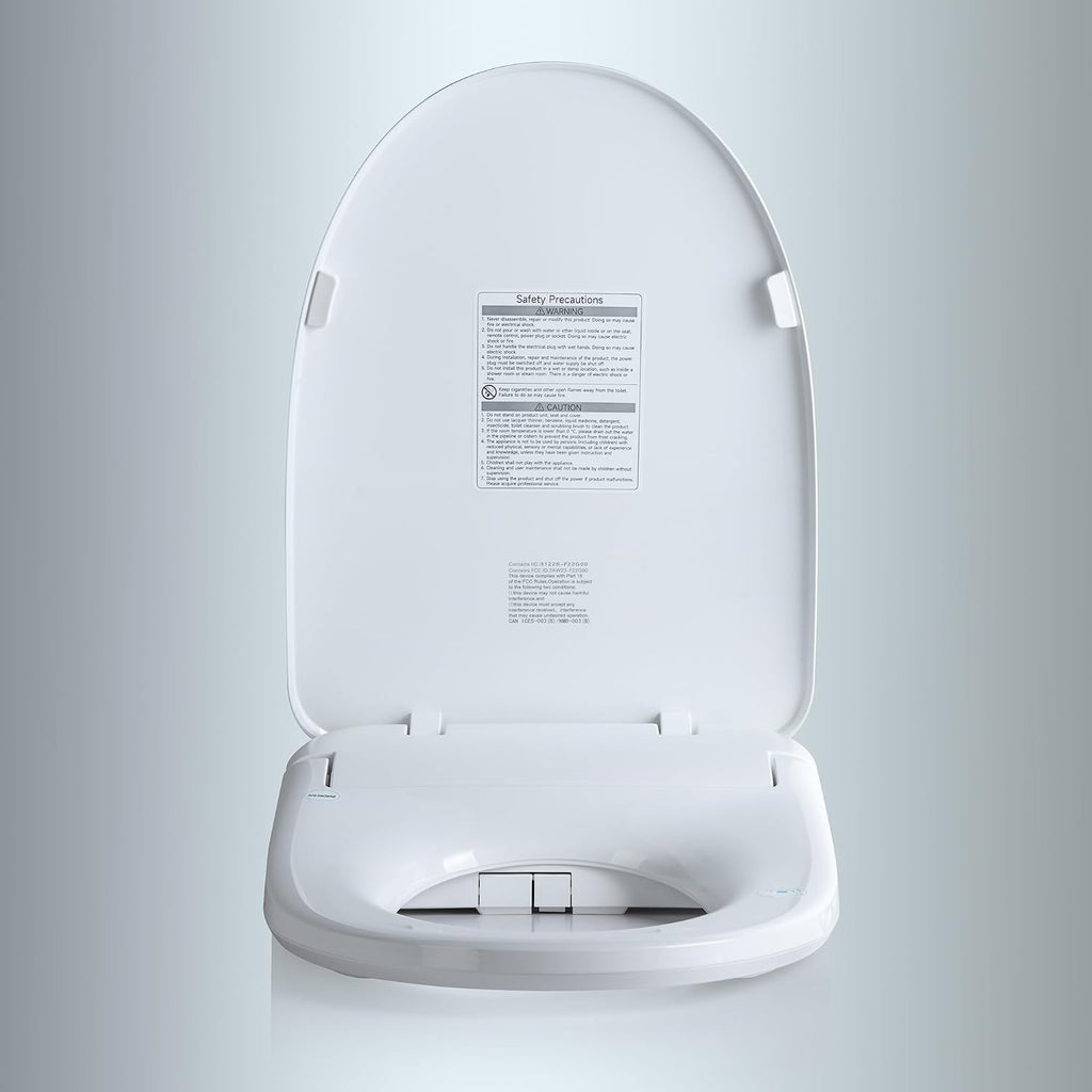 WOODBRIDGE Electronic Bidet Seat with Automatic open and close lid, Child Wash, Elongated Soft Close, White BID03