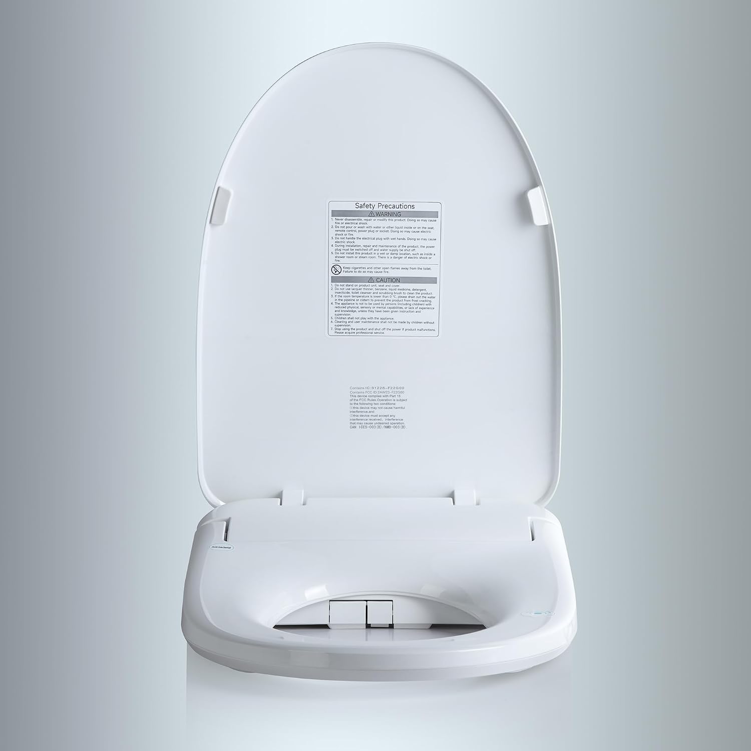 WOODBRIDGE Electronic Bidet Seat with Automatic open and close lid, Child Wash, Elongated Soft Close, White BID03