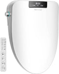 Toilet Bidet Seat, Elongated Toilet Seat Bidet with Dryer and Warm Water, Electronic Heated Toilet Seat Temperature Adjustable, Front and Rear Oscillation Cleaning, Remote Control