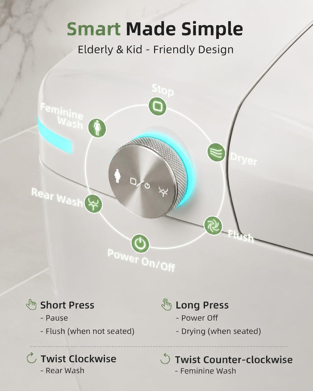 Smart Toilet with Bidet Built In, One-Piece Electric Tank Toilet with Auto Open & Close Lid, Dual Flush 1.28 GPF, Heated Seat, Remote Control, Foam Shield, Warm Air Dryer & Temp Display
