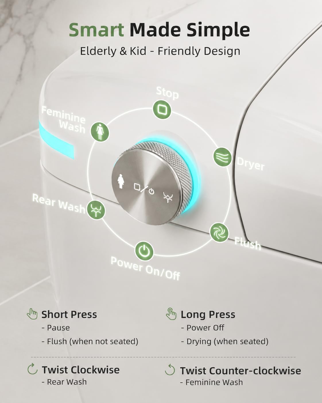 Smart Toilet with Bidet Built In, One-Piece Electric Tank Toilet with Auto Open & Close Lid, Dual Flush 1.28 GPF, Heated Seat, Remote Control, Foam Shield, Warm Air Dryer & Temp Display