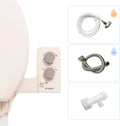 TUSHY Spa Self-Cleaning Warm Water Toilet Bidet Attachment. Adjustable Nozzle, Angle & Pressure. Easy DIY Home Install, Requires Sink Access for Optional Warm Water Control. (Biscuit/Brushed Nickel)