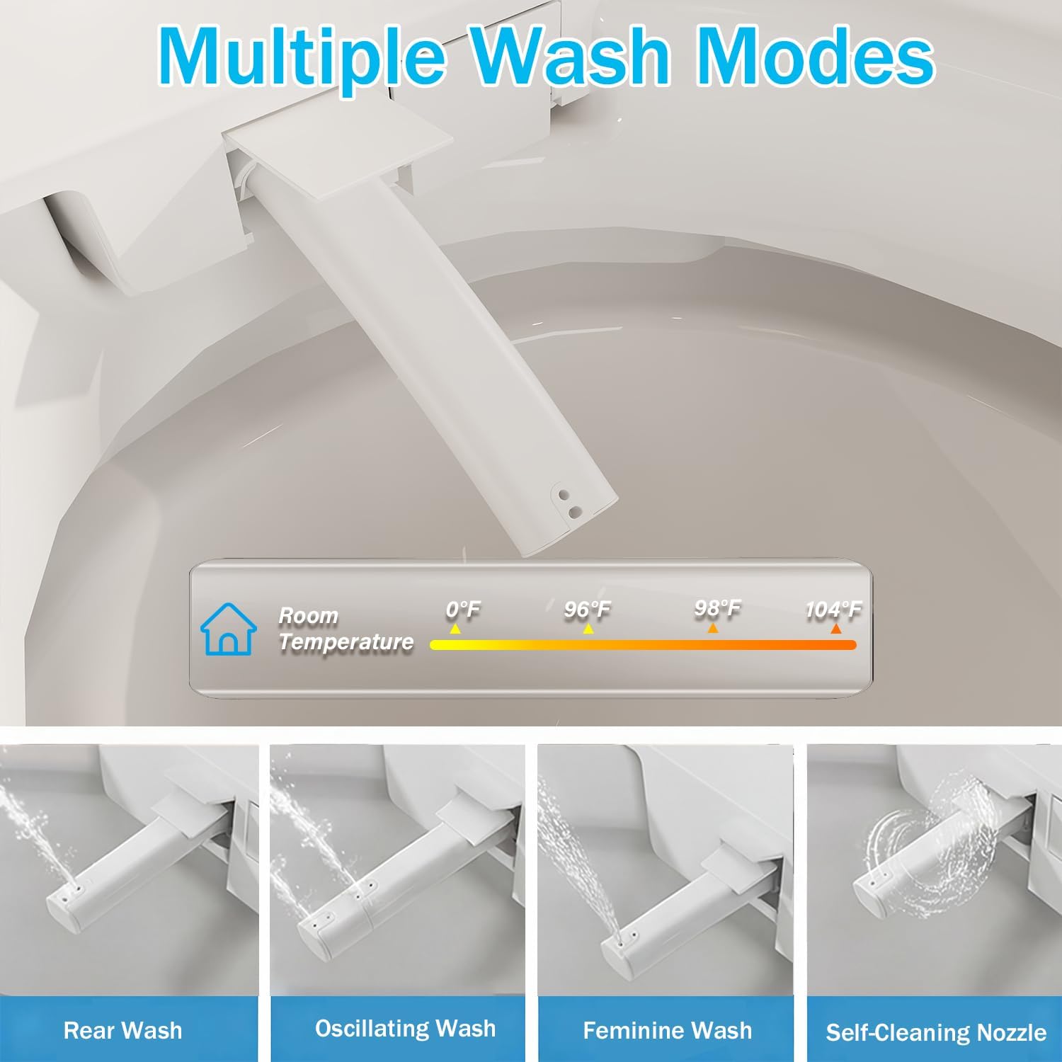 TOTTE Smart Toilet with Bidet, Hands-Free with Auto Open/Close Lid & Self-Cleaning Bowl | Adaptive Warm Water Wash & Heated Seat, Built-in Aroma, One-Piece Elongated Design
