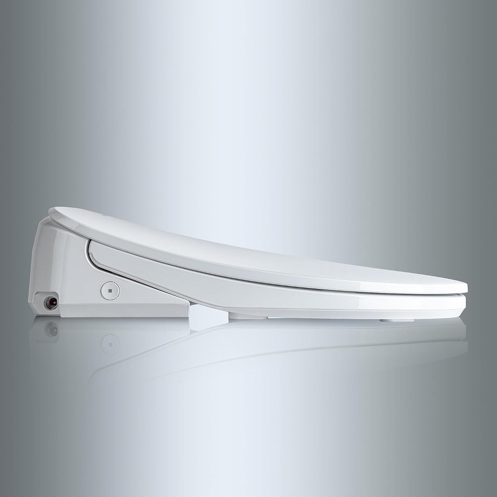 WOODBRIDGE Electronic Bidet Toilet Seat with Auto Open & Close Lid, Child Wash,Air Dryer,Heated seat,Remote Control,Elongated Soft Close, White BID03