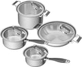 8-piece Luxury Collection Cookware Set with 1.5-qt Sauce Pan, 3-qt Sauce Pan, 8-qt Stock Pot and 12-in Dual Handle Casserole