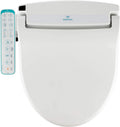 BidetMate 1000 Series Electric Smart Toilet Bidet Seat with Heated Water, Side Control Panel, and Warm Air Dryer - Self-Cleaning - Perfect for a Smart Home Kit - Round