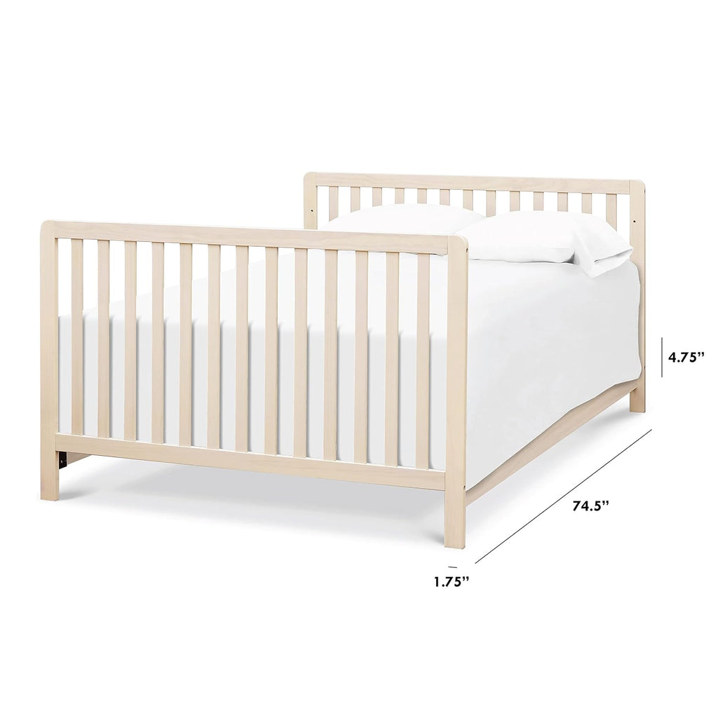 DaVinci Hidden Hardware Twin/Full-Size Bed Conversion Kit (M5789) in Washed Natural