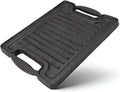 Cast Iron BBQ Grill Plate Rectangular, Thickened Even Heating Griddles for Meats Vegetables - Durable Heat, Multipurpose Cooking, Ideal for Outdoor and Indoor Use