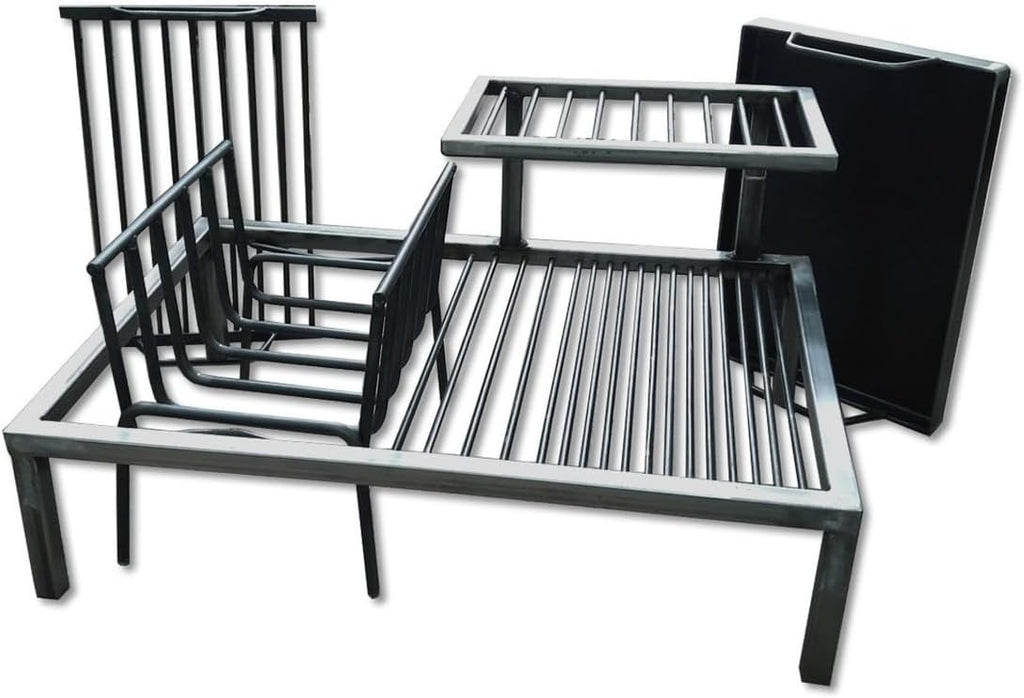 Luxury Argentine Grill with removable iron modules + Brazier. Iron Argentina Grill - BBQ Parrilla Asado. Sor Pampa Grill