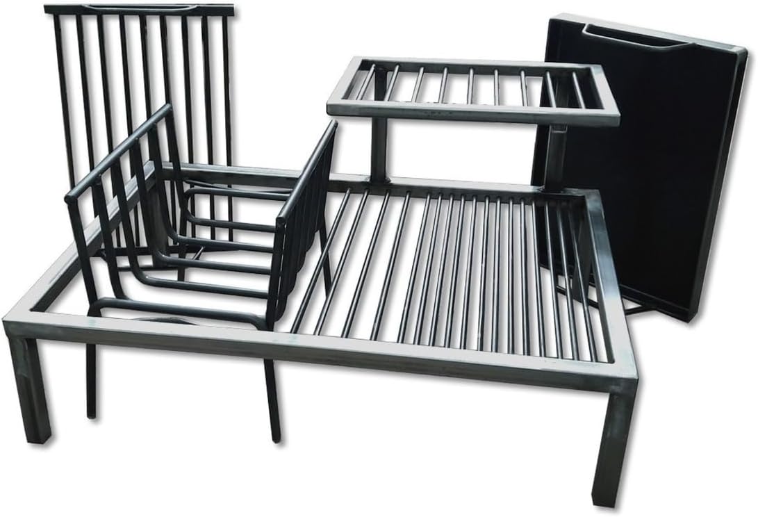 Luxury Argentine Grill with removable iron modules + Brazier. Iron Argentina Grill - BBQ Parrilla Asado. Sor Pampa Grill
