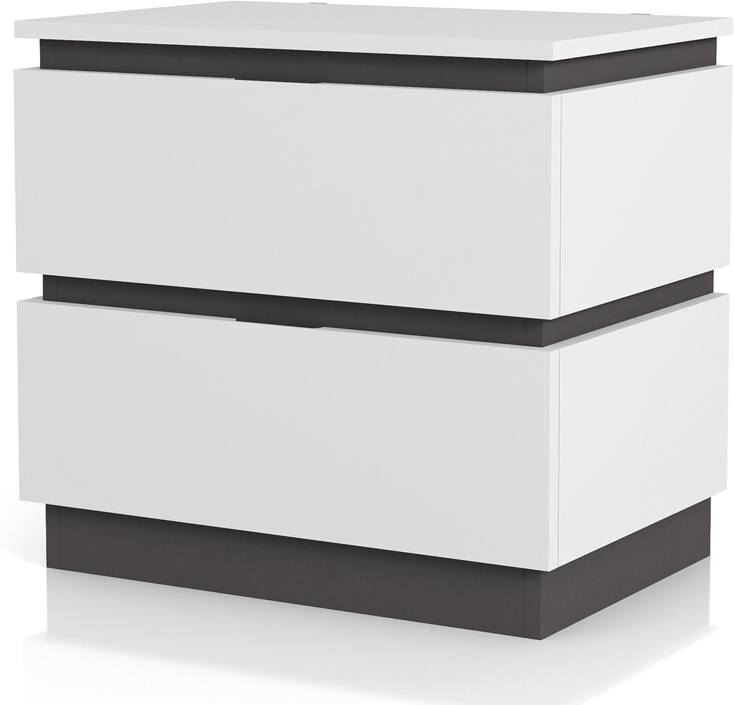 Furniture of America FOA Misti 3-Piece White Wood Bedroom Set - Cal King + 2 Nightstands