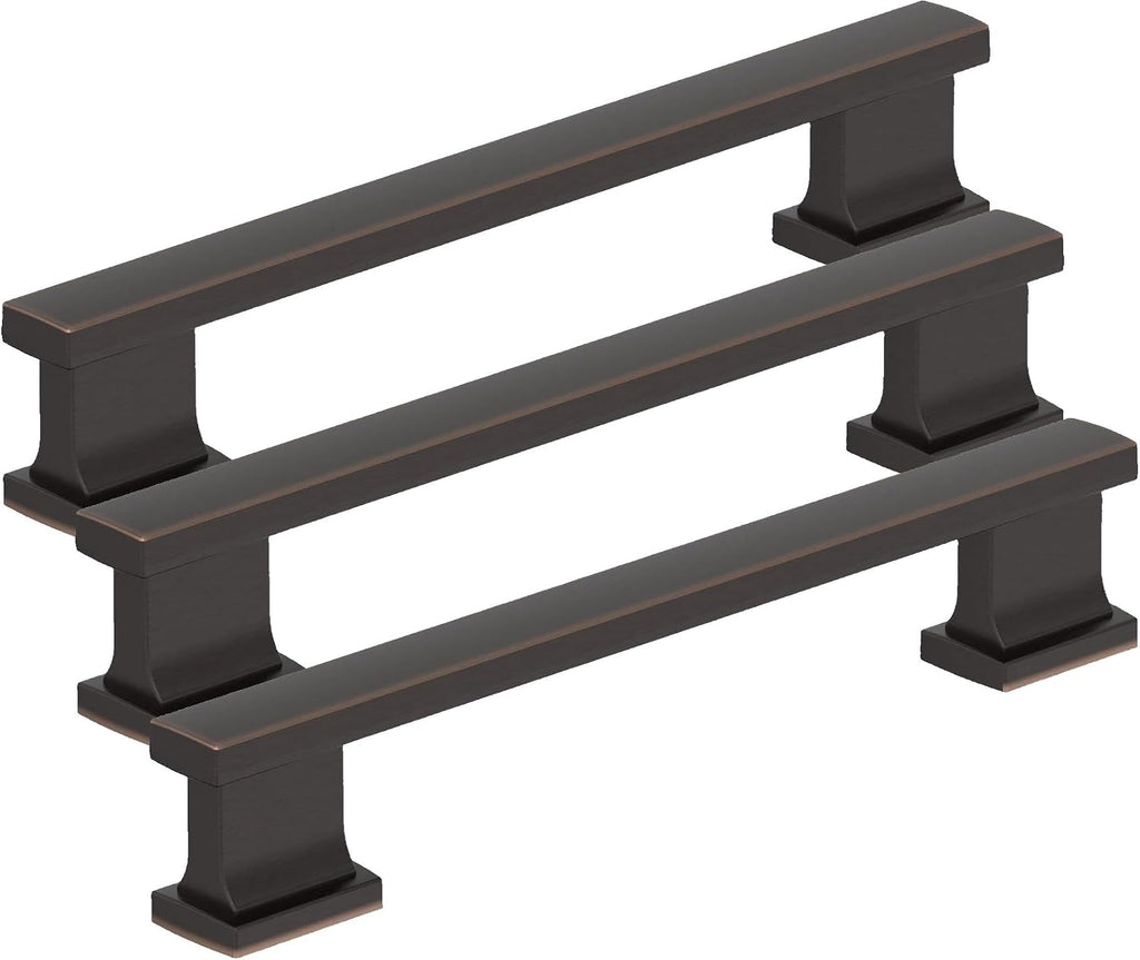 Amerock 10BX37092ORB | Oil Rubbed Bronze Cabinet Pull | 5-1/16 inch (128mm) Center-to-Center | 30 Pack | Triomphe | Furniture Hardware