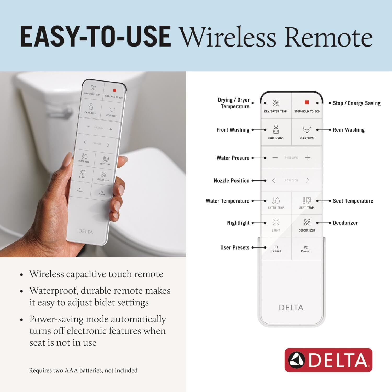 Delta Faucet Refresh Ultimate Elongated Electric Bidet Toilet Seat, Warm Water Bidet, Heated Seat Bidet, Bidet with Dryer, Bidet Attachment for Toilet, Bidet Toilet Seat Elongated, White 893007E-WH