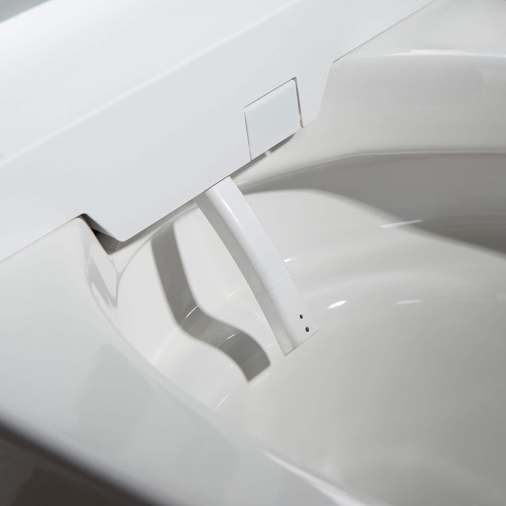 WOODBRIDGE B0980S Intelligent Smart Toilet, Auto Open & Close, Auto Flush,Heated Integrated Multi Function Remote Control, with Advance Bidet and Soft Closing Seat, White