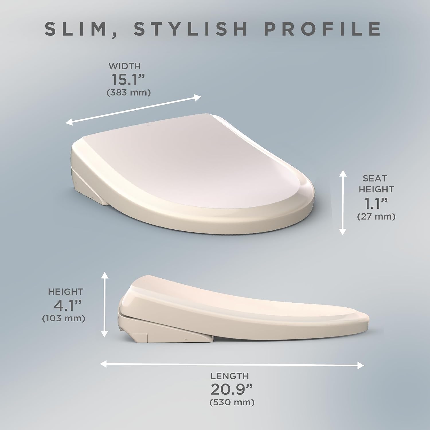 TOTO® WASHLET® S7A Electronic Bidet Toilet Seat with EWATER+® Bowl and Wand Cleaning and Auto Open and Close Classic Lid, Elongated, Sedona Beige - SW4734#12