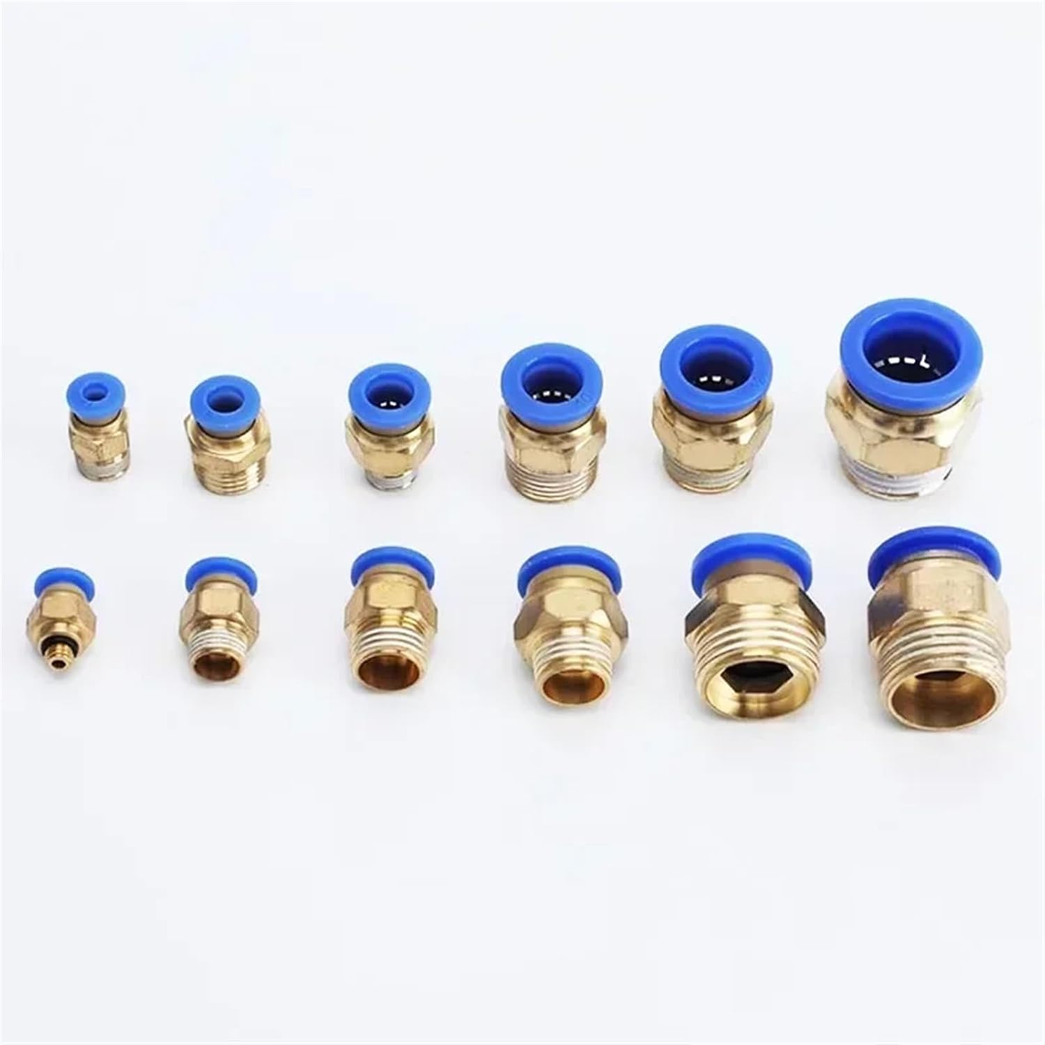 PC Series Box 4mm 6mm 8mm 10mm 12mm Air Joint Connectors Push in Hose Tube Pneumatic Fitting 1/4 1/8 1/2 Quick Release Couplings(A kit (134pcs))