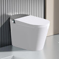 Smart Toilet, One Piece Bidet Toilet for Bathrooms, Toilets with Warm Water Sprayer & Dryer, Foot Sensor Operation, Heated Bidet Seat, Tankless Toilets with Fahrenheit LED Display