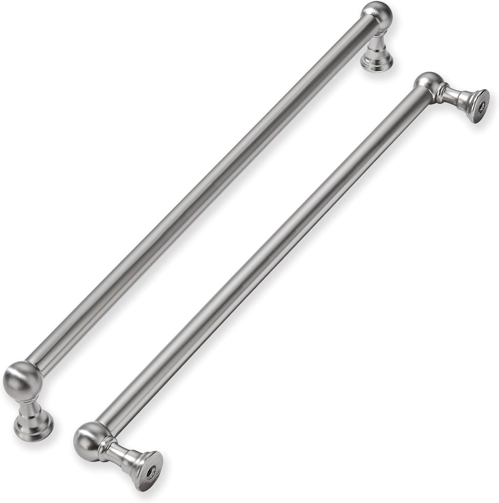 khtumeware 3 Pack Appliance Pull 18 Inch Hole Center Solid Brushed Satin Nickel Cabinet Pulls Heavy Duty Vintage Cabinet Handles for cabinets Dressers Kitchens Handles Bathroom cabinets