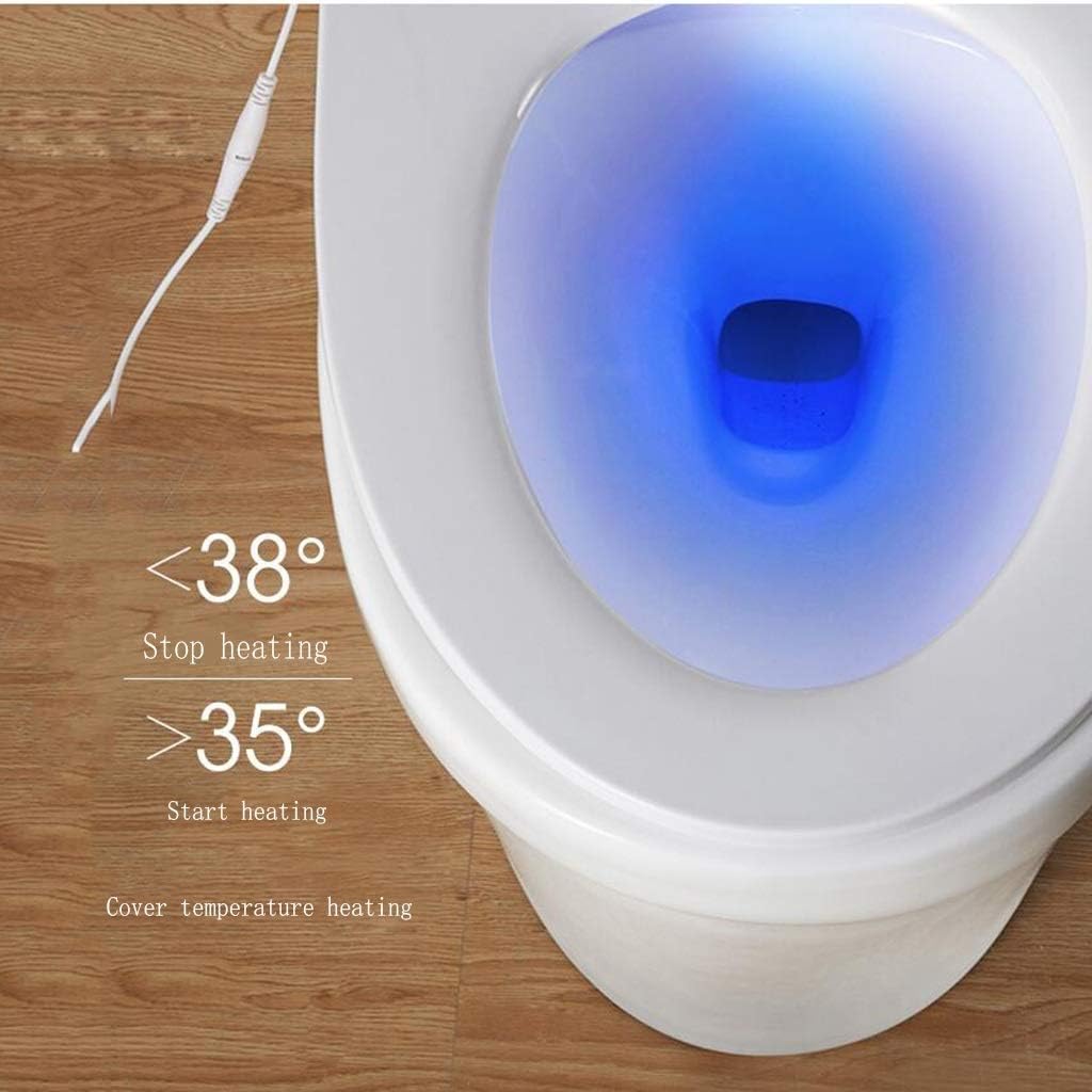 Toilet lid-Slim Zero-Non Electric Bidet Seat for Elongated, Nozzle, Nightlight, White(U type)