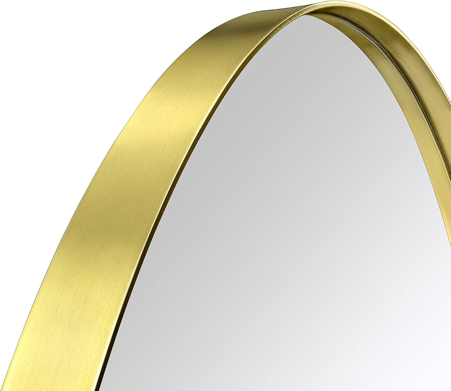 Brushed Gold Arched Recessed Bathroom Medicine Cabinet with Mirror Stainless Steel Metal Framed Rectangular Bathroom Cabinet with Mirror 16x28.3''