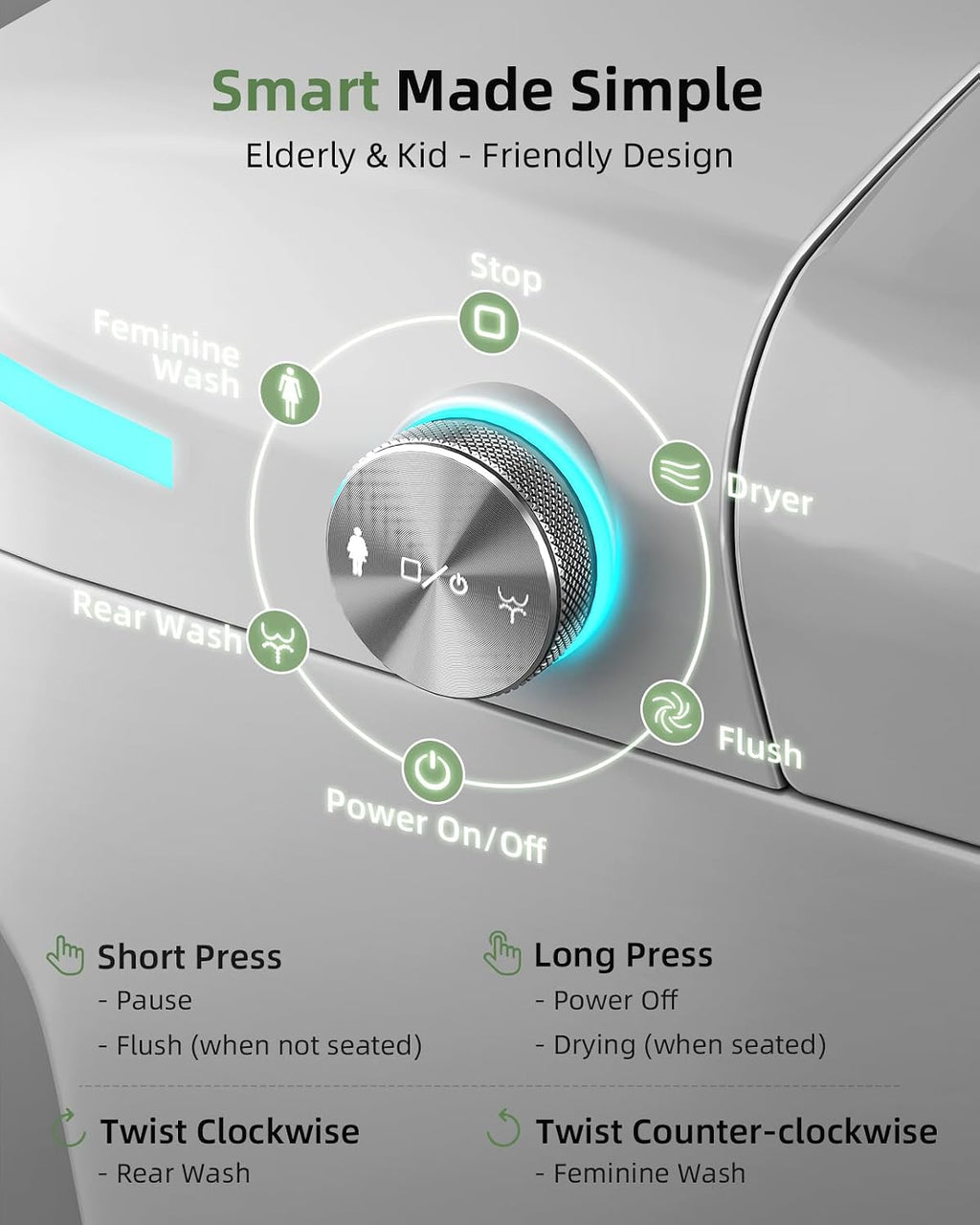 Smart Toilet with Bidet Built In, One Piece Toilet with Auto Open & Close Lid and Dual Flush, Heated Seat, Remote Control, Modern Electric Toilet with Water Tank, Foam Shield, Warm Dryer, 1.28GPF