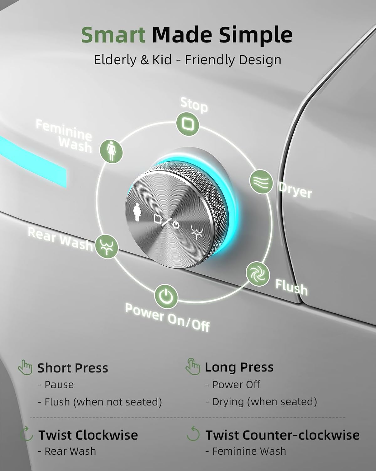 Smart Toilet with Bidet Built In, One Piece Toilet with Auto Open & Close Lid and Dual Flush, Heated Seat, Remote Control, Modern Electric Toilet with Water Tank, Foam Shield, Warm Dryer, 1.28GPF
