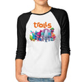 Zengshabi Women's Trolls Snack Pack 3/4 Sleeve Raglan T ShirtsBlack