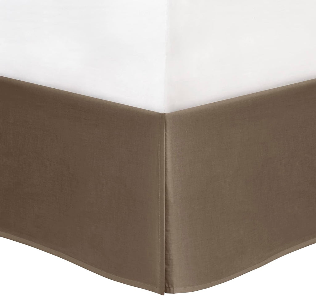 Madison Park Palisades Comforter Set Modern Faux Suede Pieced Stripe Design, All Season Down Alternative Cozy Bedding with Matching Shams, Decorative Pillows, King(104'x92'), Brown 7 Piece