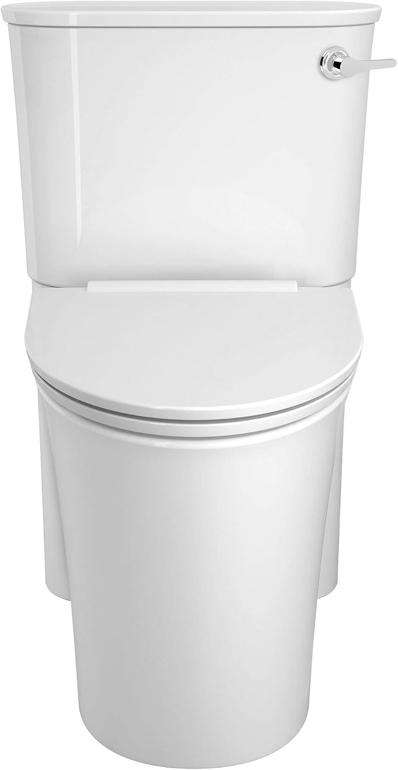 American Standard 226AA105.020 Studio S Height Elongated Toilet with Seat-Right Hand Trip Lever, White