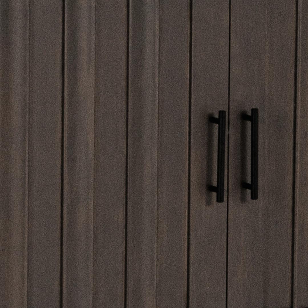 NIGHT & DAY Furniture Murphy Cube Cabinet Bed (Fluted Stonewash)