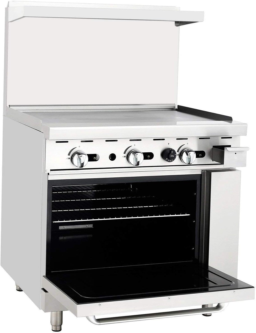 Atosa AGR Commercial Gas Range, 36' Gas Range, Griddle Top, (1) Standard Oven, Propane Gas (AGR-36G-LP)