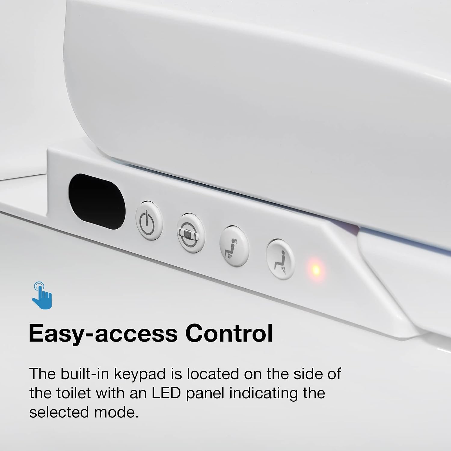 OVE Decors Wilma Smart Toilet with Integrated Bidet Seat, Heated Seat with Auto Flush and Warm Water and Multi Function Remote Control, White