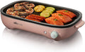 Barbecue Desk Smokeless Indoor Grill 1200W Electric Grill Griddle Removable Non-Stick BBQ Grill Griddle Capacity for 3-5 People Practical Barbecue Tools Tabletop Barbecue