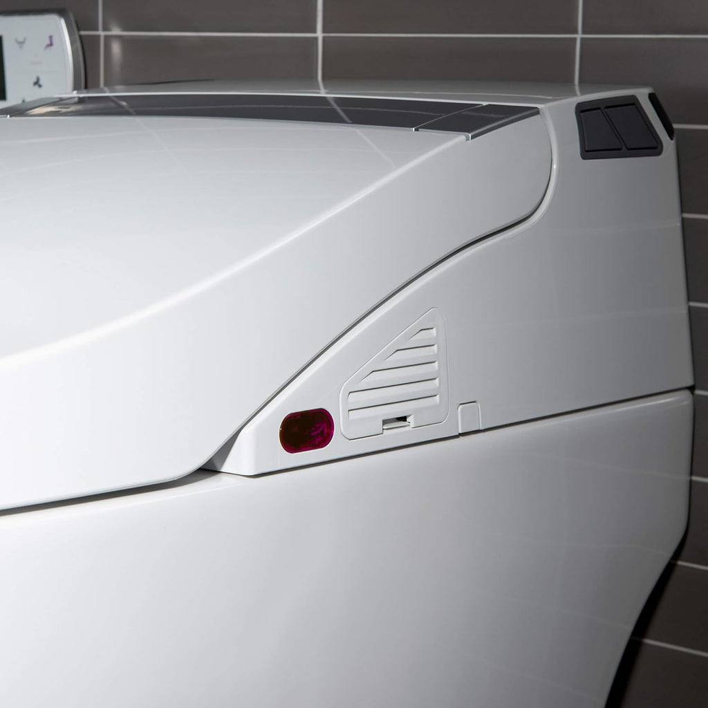 WOODBRIDGE B0960S Auto Flush, Auto Open & Auto Close, 1.28 GPF Single Flush Toilet with Smart Toilet Seat and Wireless Remote Control, Chair Height