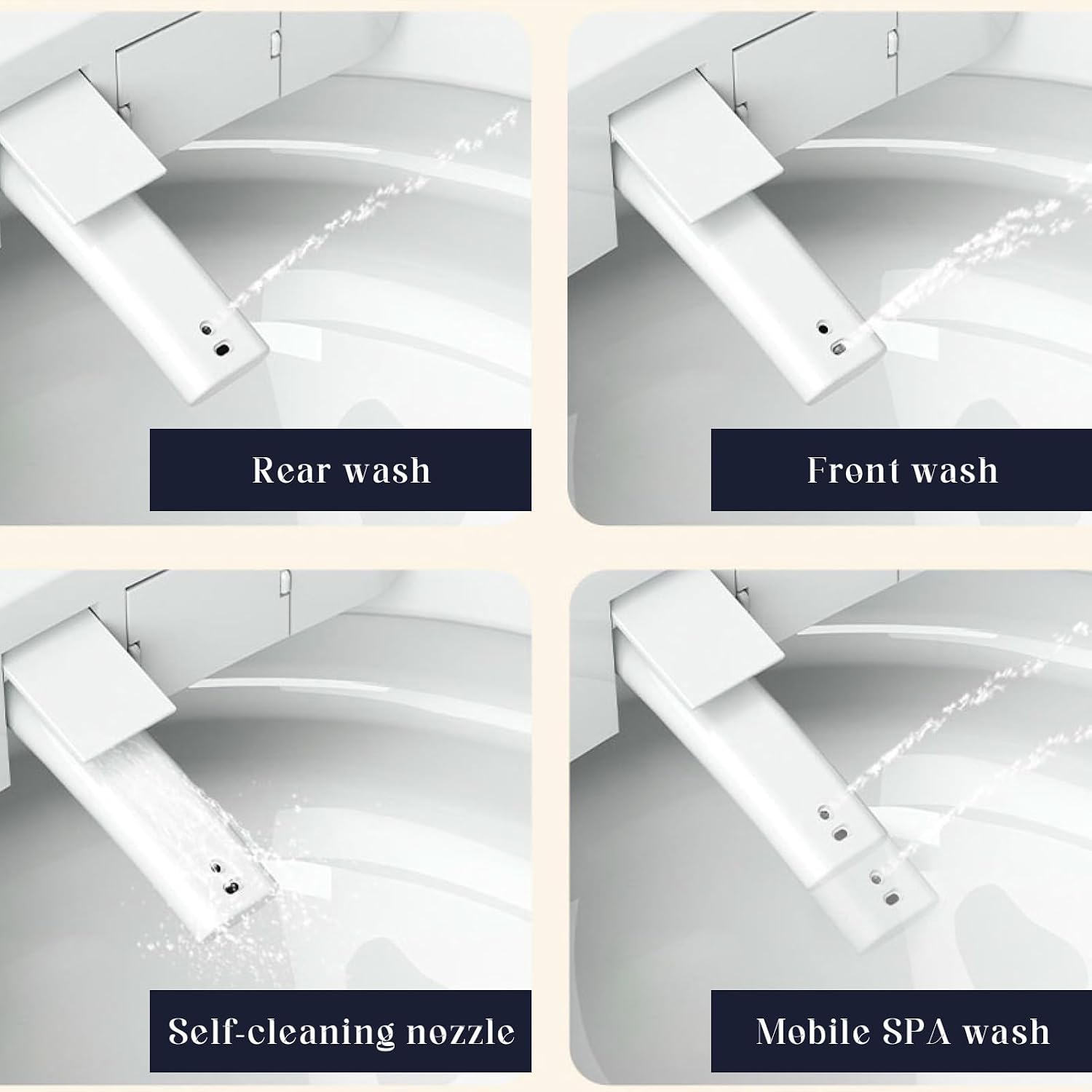 BONSAM Smart Toilet with Auto Flushing, Modern Toilet with Bidet Built In, Warm Water&Dryer, Self-Cleaning Heated Seat Toilet with Remote Control for Seniors & Families.