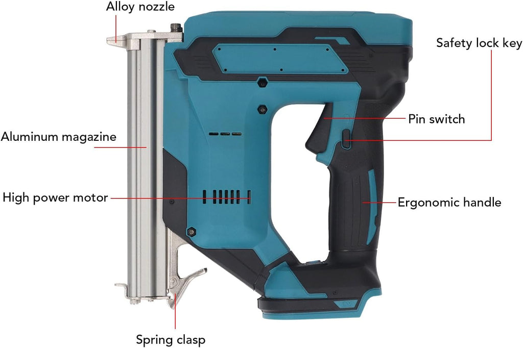 Cordless Brad Nailer, Portable Rechargeable Electric Brad Nailer Stapler, Power Nailers, Electric Nail Gun for Wood Inlay, Fixed Furniture Production