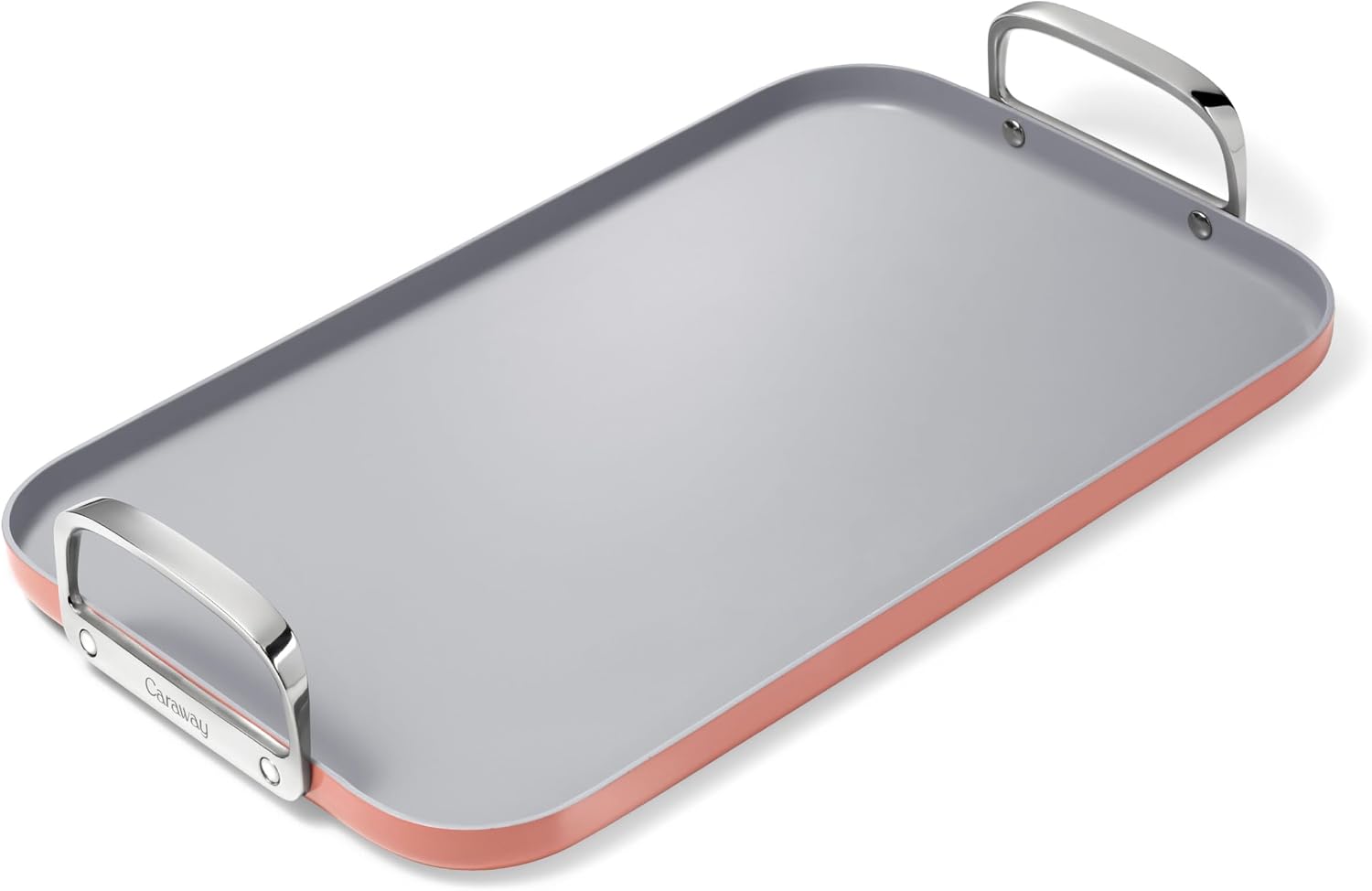 Caraway Double Burner Griddle - 19x12' Griddle Pan - Non-Stick Ceramic Coated - Non Toxic, PTFE & PFOA Free - Oven Safe & Compatible with All Stovetops - Perracotta