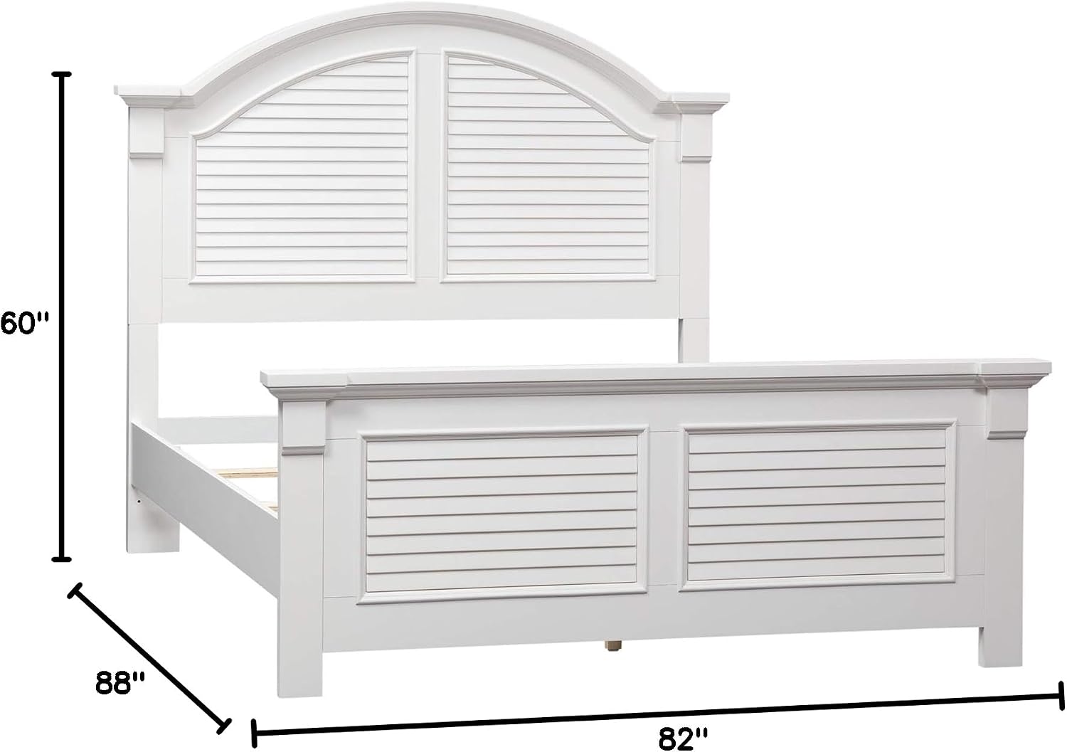 Liberty Furniture Industries Summer House I King Panel Bed, White, W82 x D88 x H60
