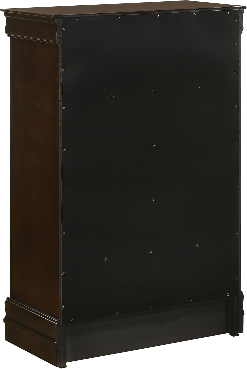 Coaster Home Furnishings Louis Philippe 4-piece Bedroom Set Full Size Traditional Wooden Sleigh Bed Frame 47-Inch Panel Headboard Nightstand Dresser Mirror and Chest Cappuccino Brown 202411F-S5