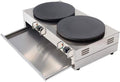 TECHTONGDA 15.7in Electric Griddle Crepe Maker 220V Commercial Double Pancake Maker with Non Stick Plate, Adjustable Temperature for Blintzes Tortilla